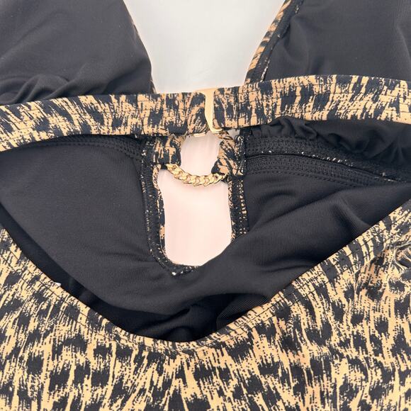 Michael Kors Leopard Cruise 2020 One Piece Swimsuit Size 4 - Picture 6 of 8